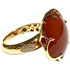 Pasquale Bruni Bon Ton Ring with Carnelian Stone and Diamonds