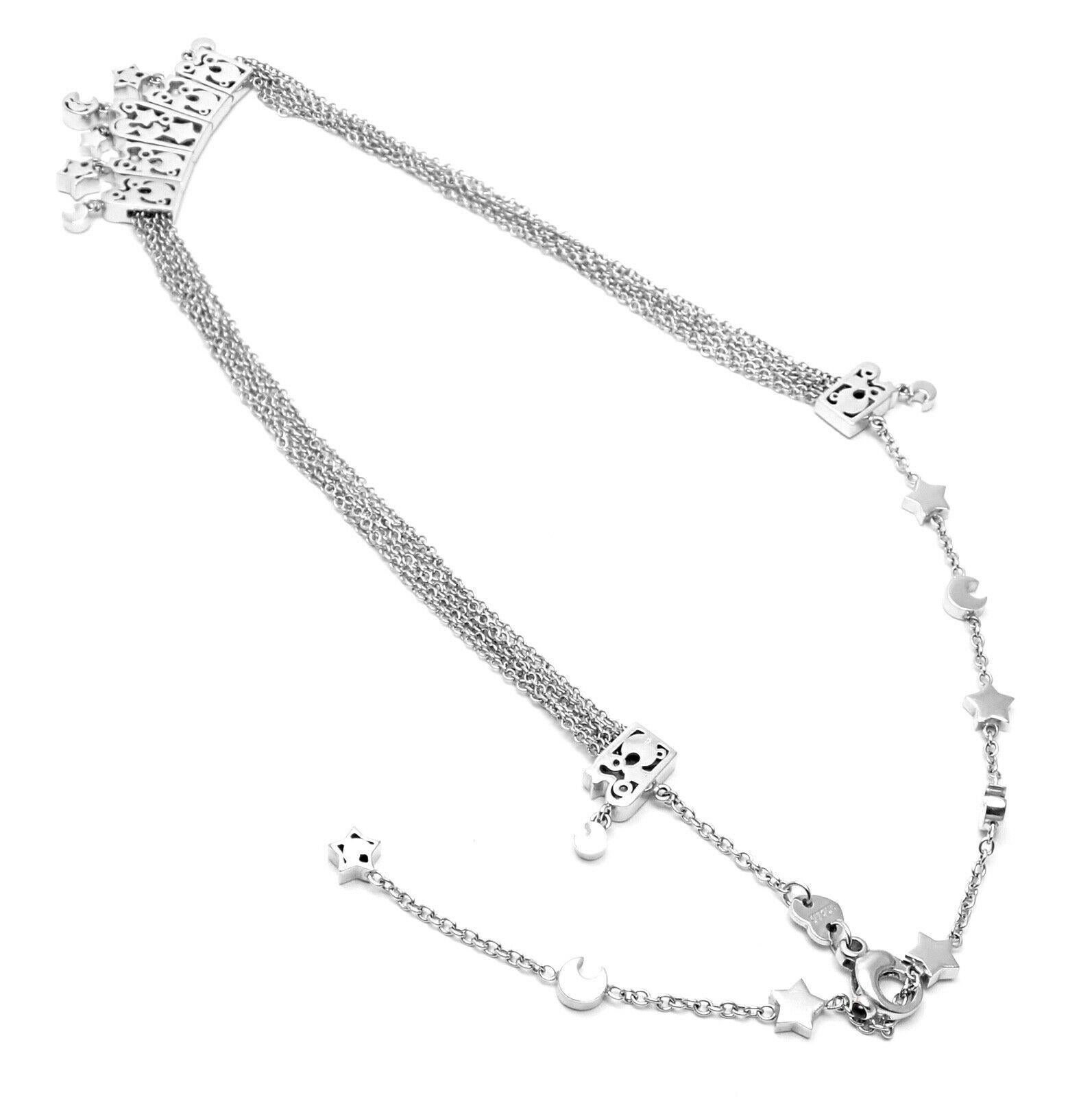 Pasquale Bruni Cielo Diamond Moon and Stars White Gold Necklace 6