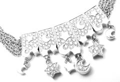 Pasquale Bruni Cielo Diamond Moon and Stars White Gold Necklace