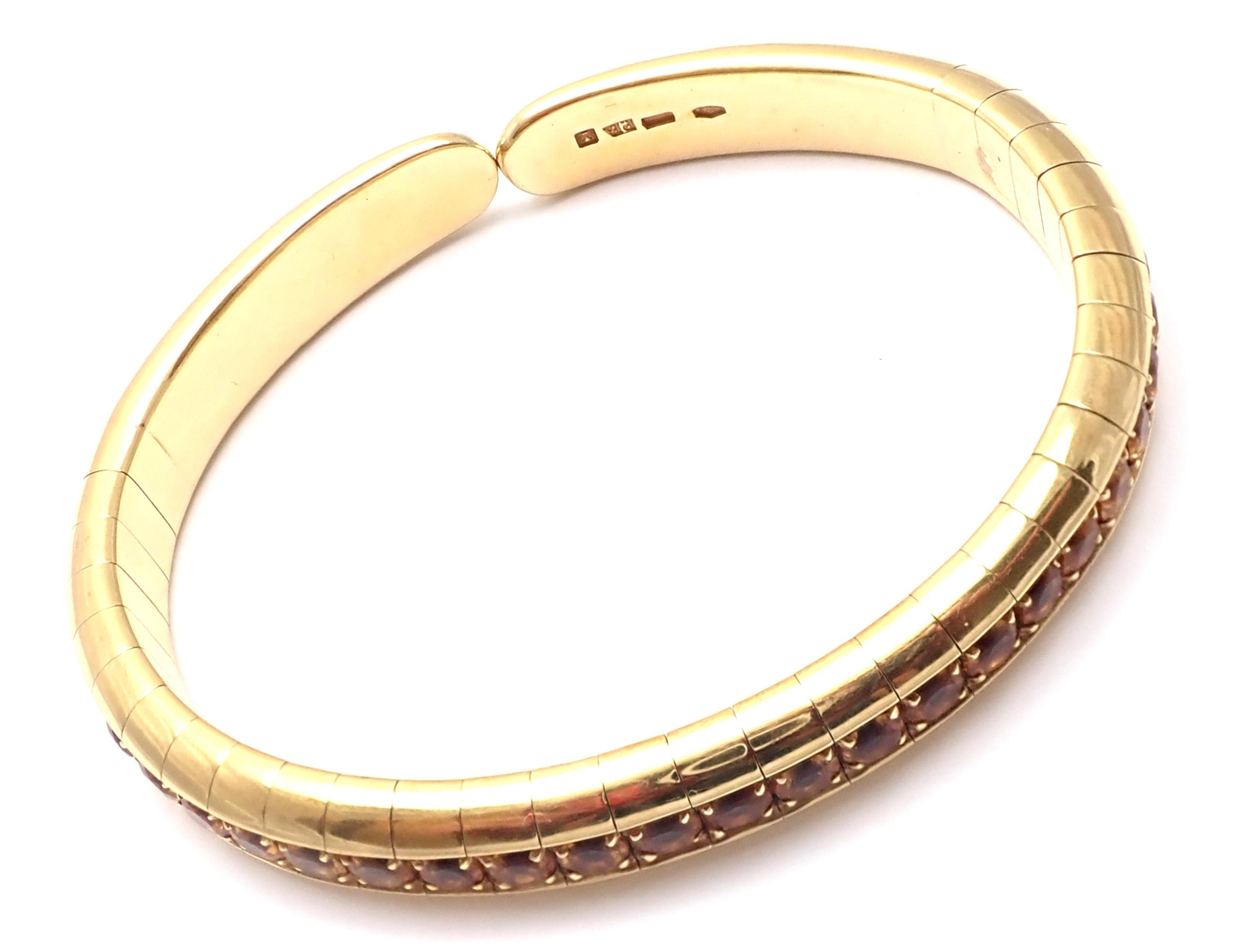 Pasquale Bruni Citrine Yellow Gold Bangle Bracelet In New Condition For Sale In Holland, PA