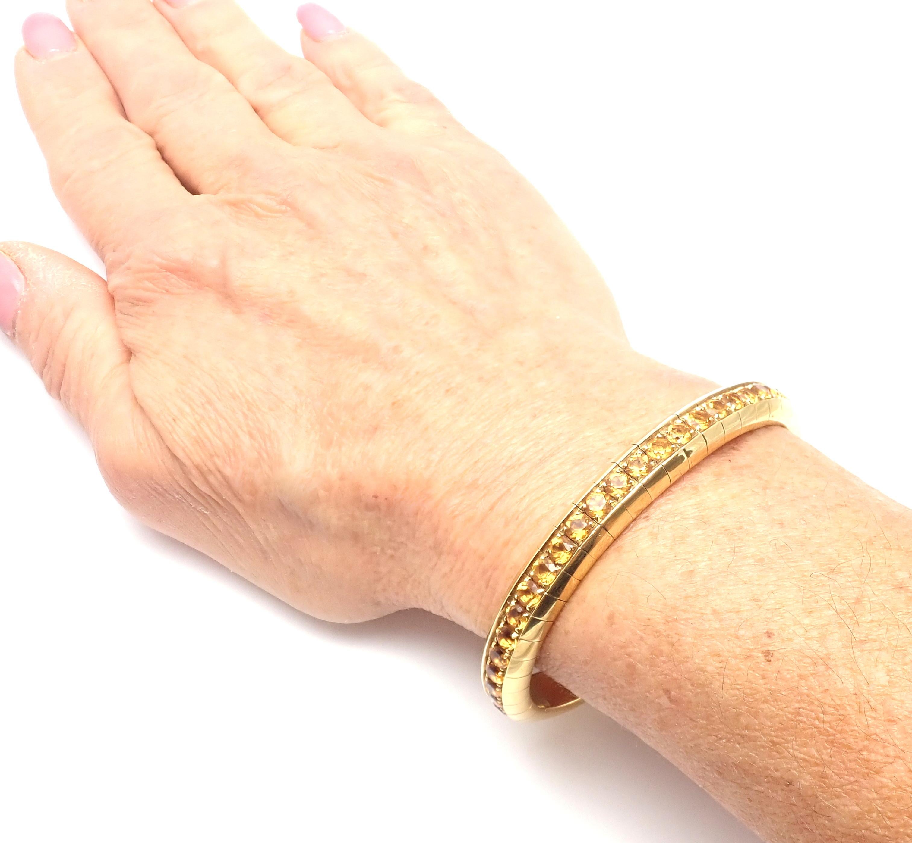 Pasquale Bruni Citrine Yellow Gold Bangle Bracelet For Sale 2