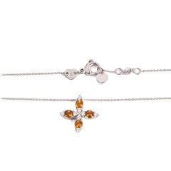 Pasquale Bruni Cross Necklace with Yellow Sapphire and Citrine Quartzes