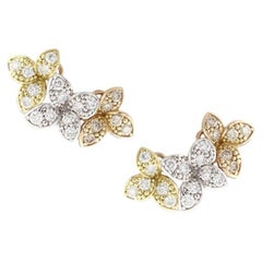 Pasqual Bruni Orecchini a fiore in oro tricolore 18kt