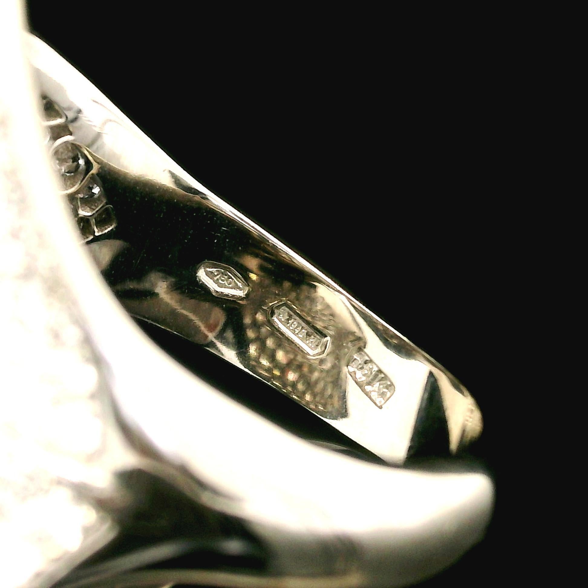 Brilliant Cut Pasquale Bruni Giradini Garden 18k White Gold 2.15ctw Pave Diamond Flower Ring
