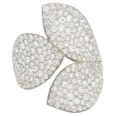 Pasquale Bruni Giradini Garden 18k White Gold 2.15ctw Pave Diamond Flower Ring