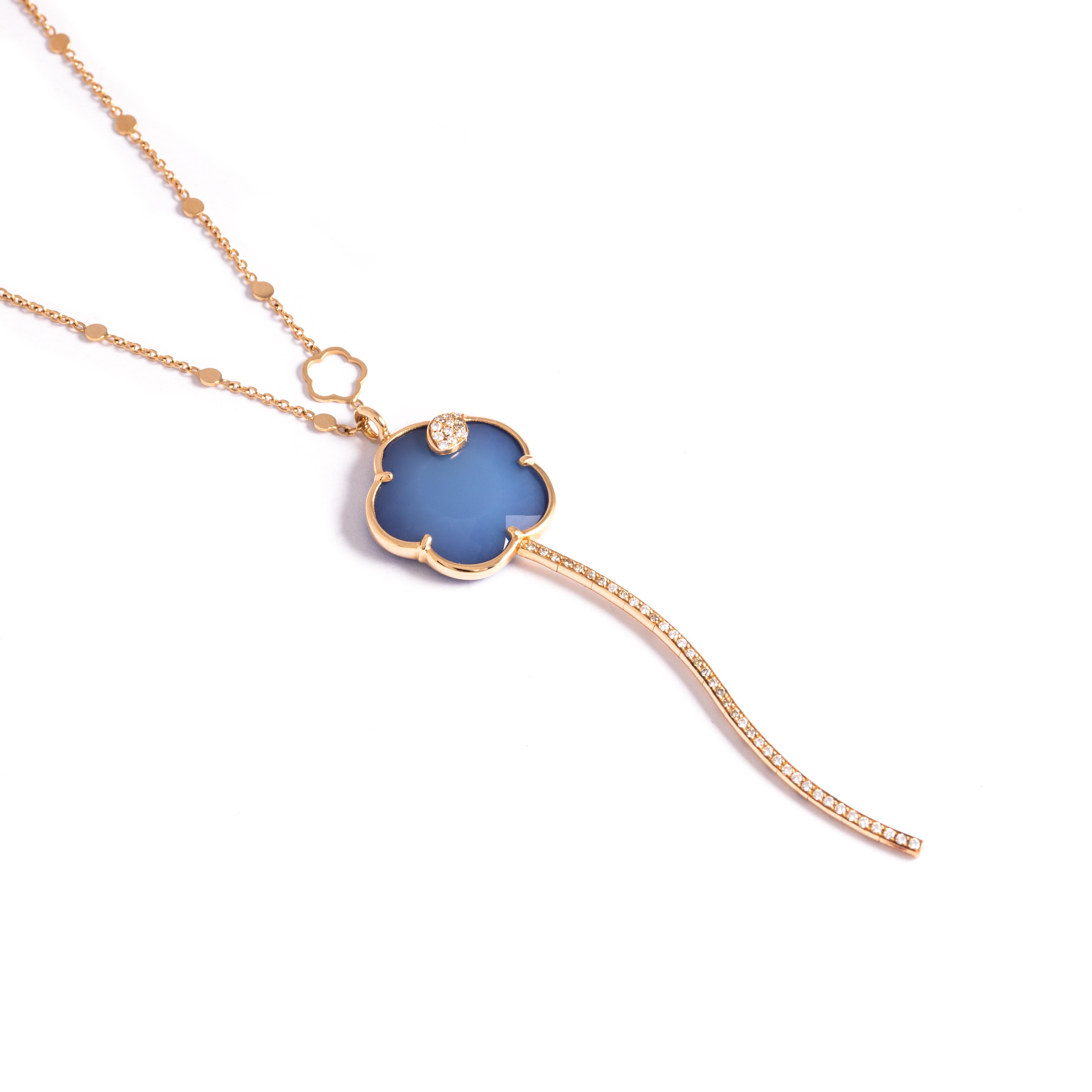 Necklace 18K Gold by Pasquale Bruni
Number: 15967R
Carat: A. 0.34 / Sm. 9,55

Total weight: 12.60 grams.
Length: Maximum 52.00 centimeters (adjustable).
Length: pendant: 8.00 centimeters.
Width pendant: 0.20 centimeters up to 2.00 centimeters.
