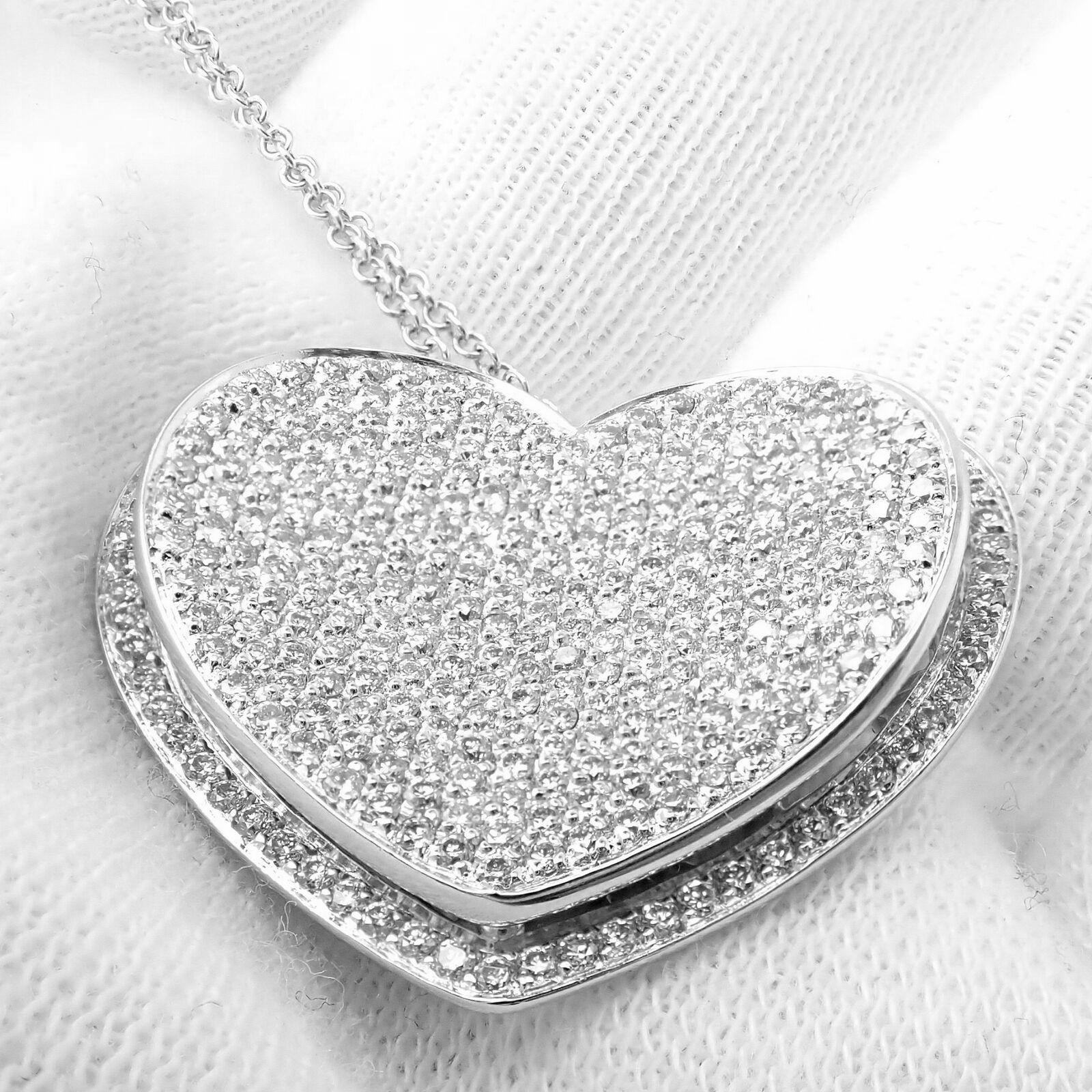 Pasquale Bruni Heart Liberty Diamond Whitengold Pendant Necklace For Sale 1
