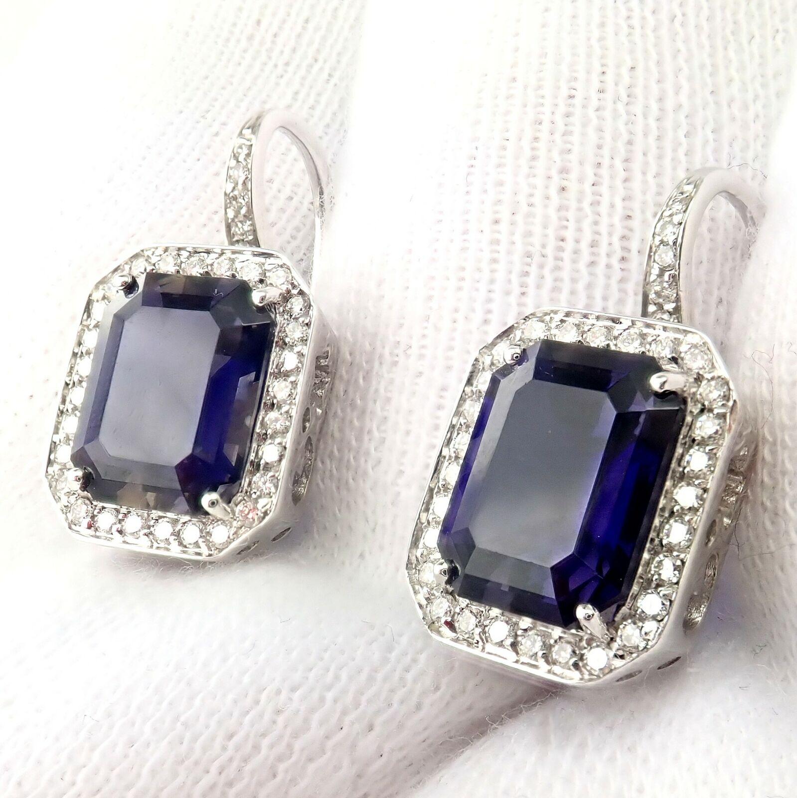 Pasquale Bruni Iolite Diamond White Gold Earrings For Sale 7