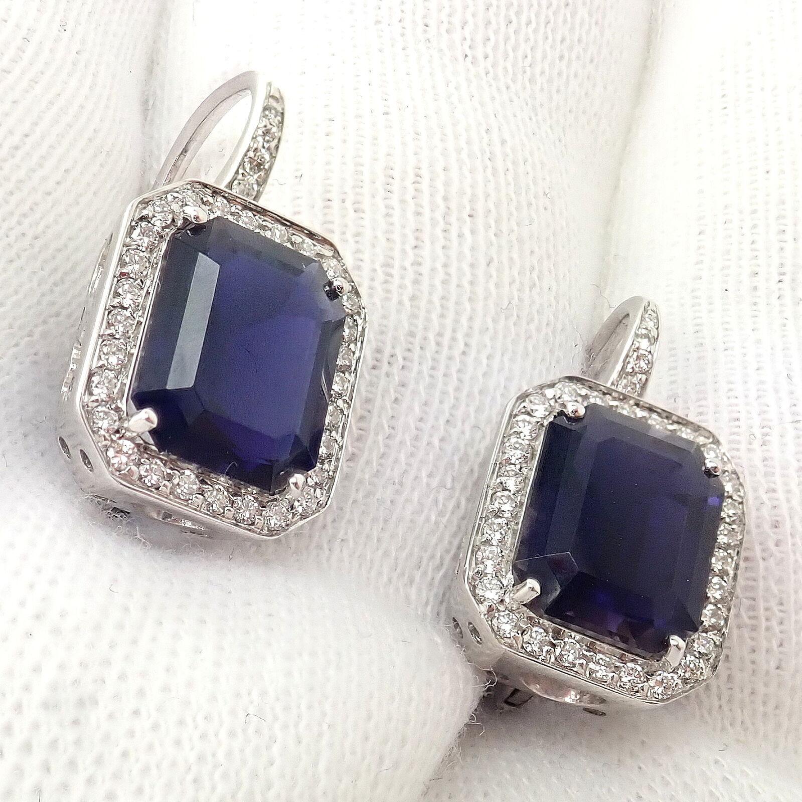 Pasquale Bruni Iolite Diamond White Gold Earrings For Sale 2