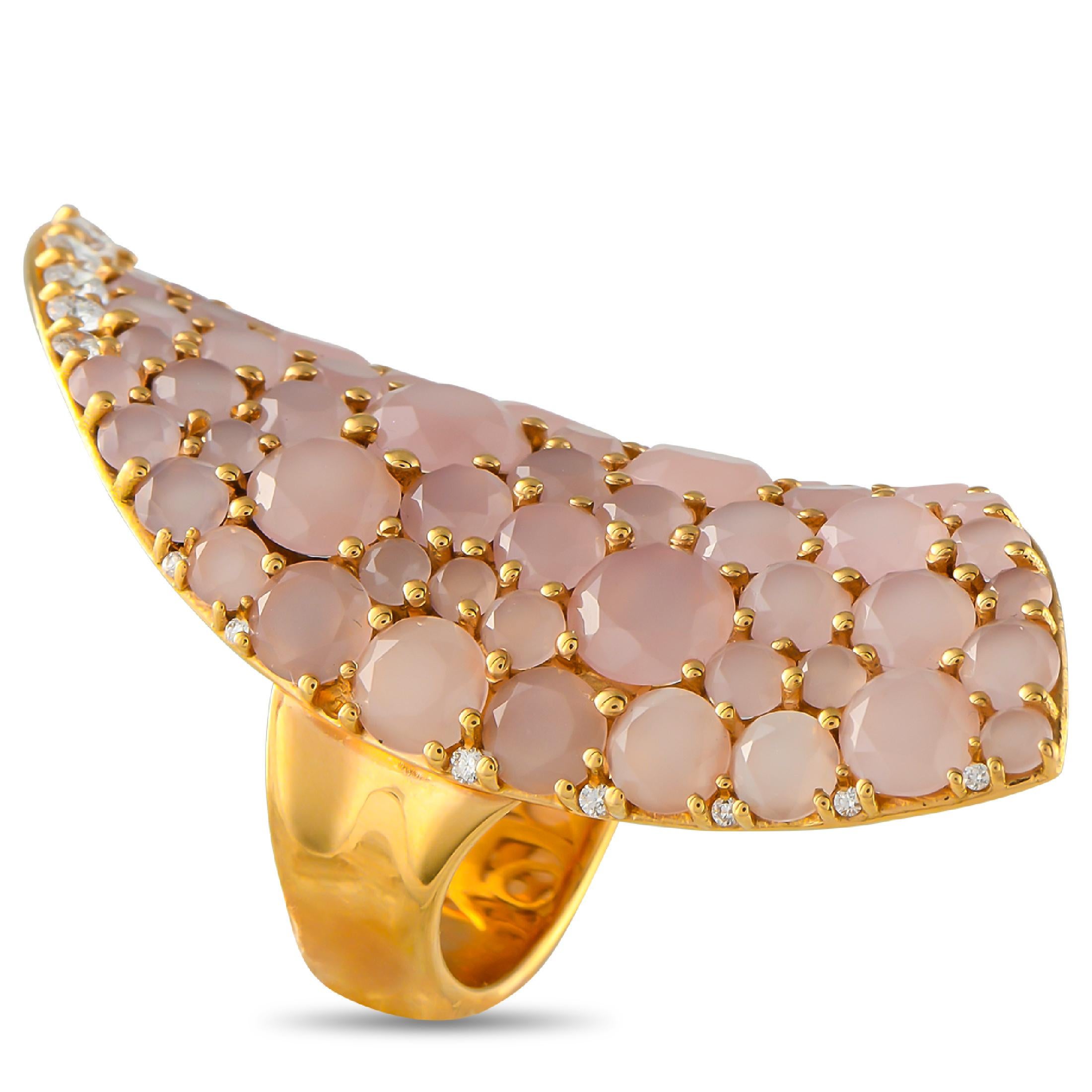 Eine atemberaubende Kreation aus Pasquale Brunis I Giardini di Lakshmi (oder Lakshmi Gardens) Kollektion, die 2018 erstmals vorgestellt wurde. Dieser Ring zeigt ein Design, das an die Hindu-Göttin Lakshmi erinnert.  Licht, Wohlstand und Weisheit.