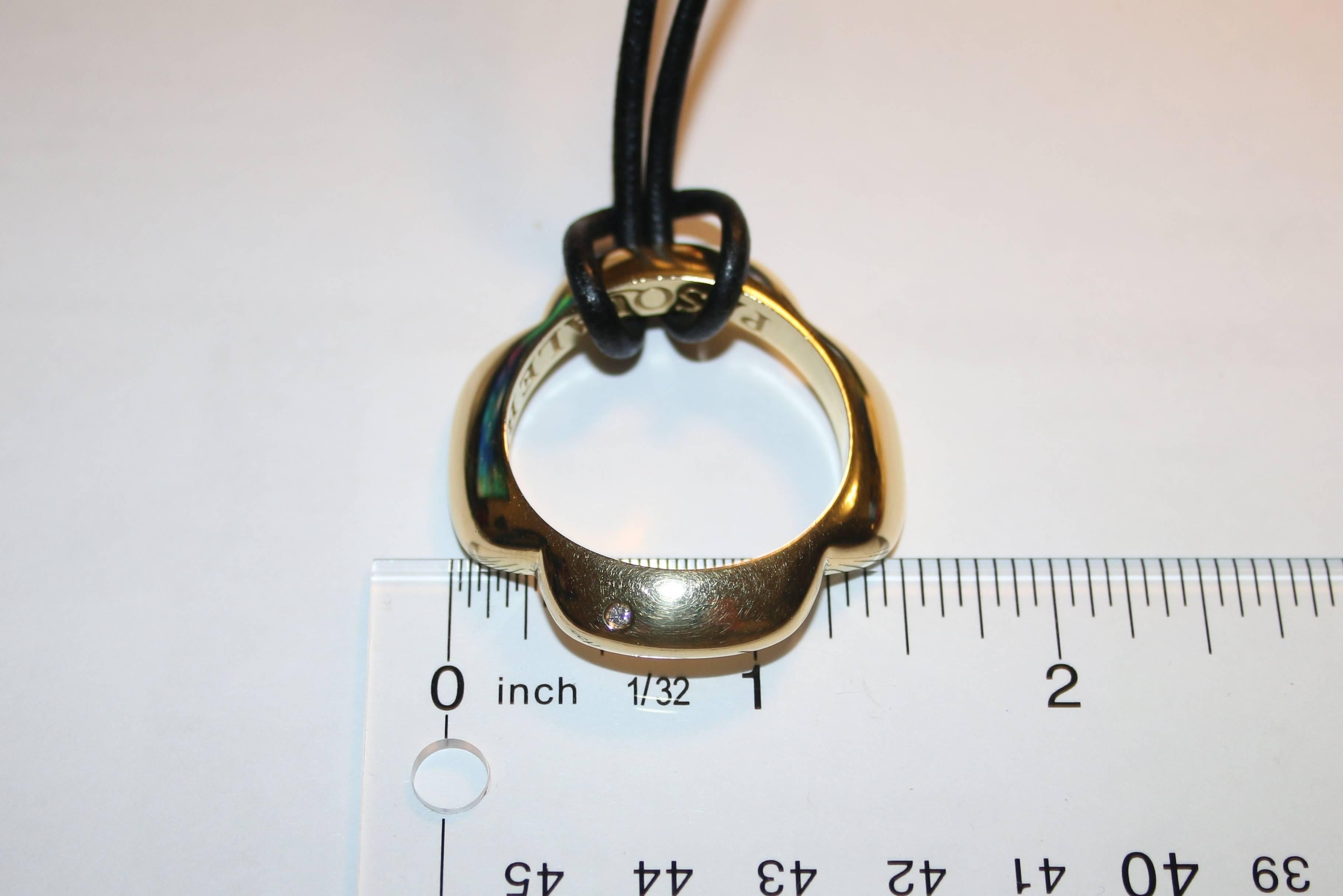 Round Cut Pasquale Bruni Metafore Gold Pendant Necklace For Sale
