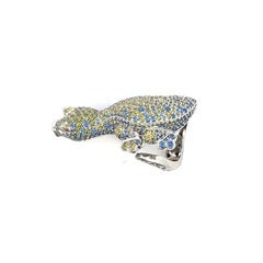 Pasquale Bruni 'Pensiero D’Africa' Sapphire Garnet and Topaz Crocodile Ring