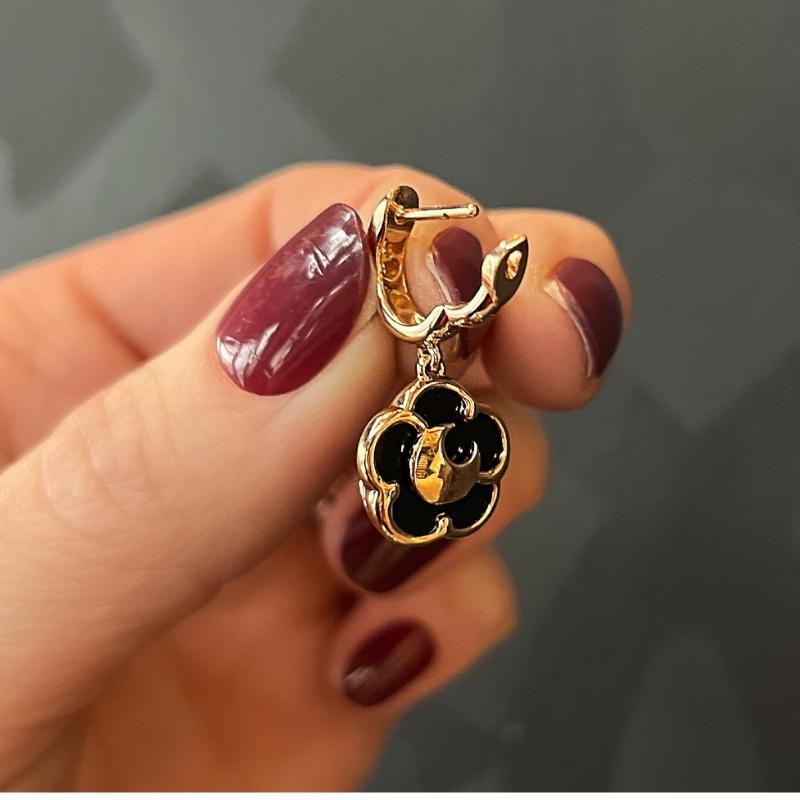 Women's or Men's Pasquale Bruni Petit Joli Lunaire Earrings 18K Rose Gold Diamond and Moonstone For Sale