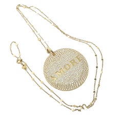Pasquale Bruni Profondo Amore Halskette mit Diamant-Gelbgold-Anhänger
