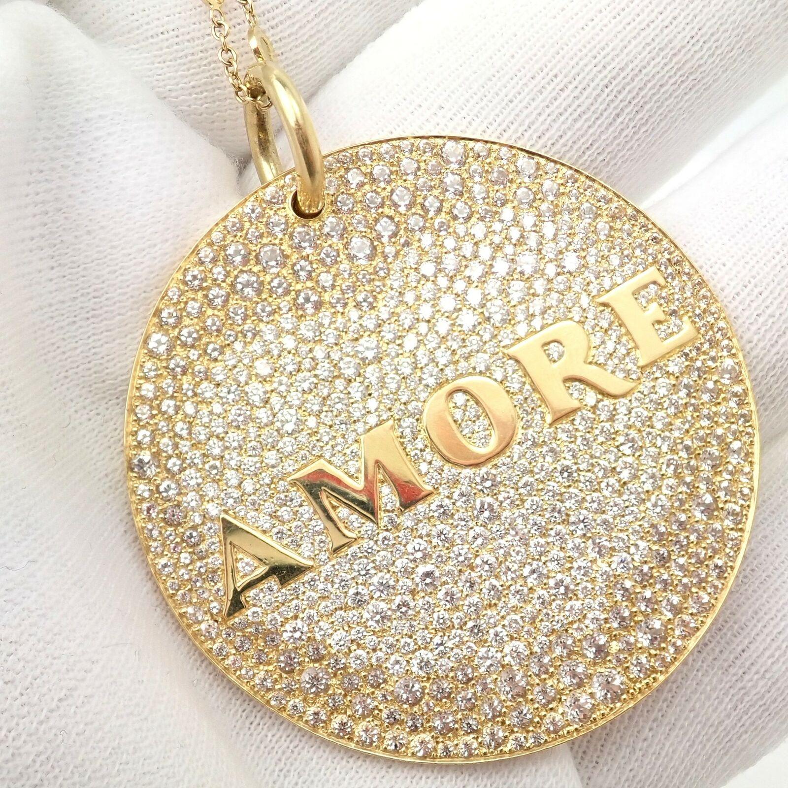Pasquale Bruni Profondo Amore Diamond Yellow Gold Pendant Necklace In Excellent Condition For Sale In Holland, PA