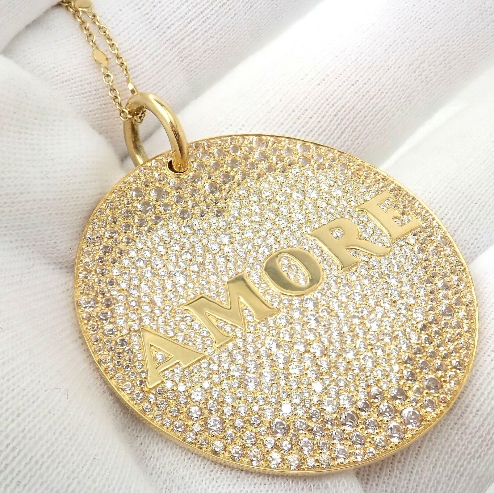 Women's or Men's Pasquale Bruni Profondo Amore Diamond Yellow Gold Pendant Necklace For Sale