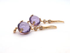 Pasquale Bruni Sissi Amethyst Diamond Gold Earrings 18k