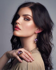 Pasquale Bruni Sissi Amethyst Diamond Gold Ring 18K