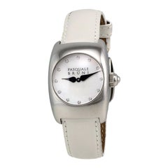 Pasquale Bruni Montre pour femme en acier inoxydable avec marqueur de diamants