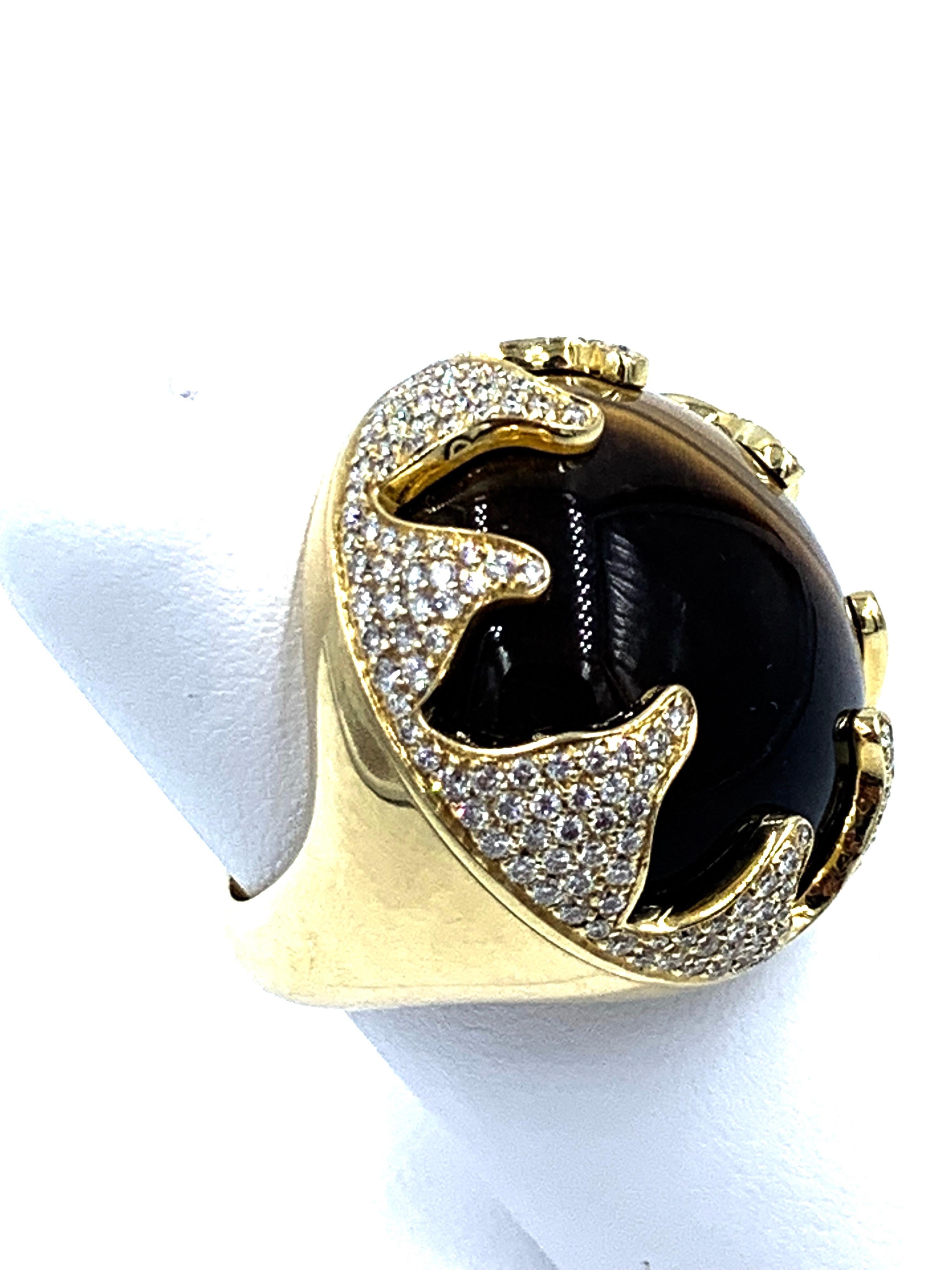 Women's or Men's Pasquale Bruni Tiger Eye Ring For Sale