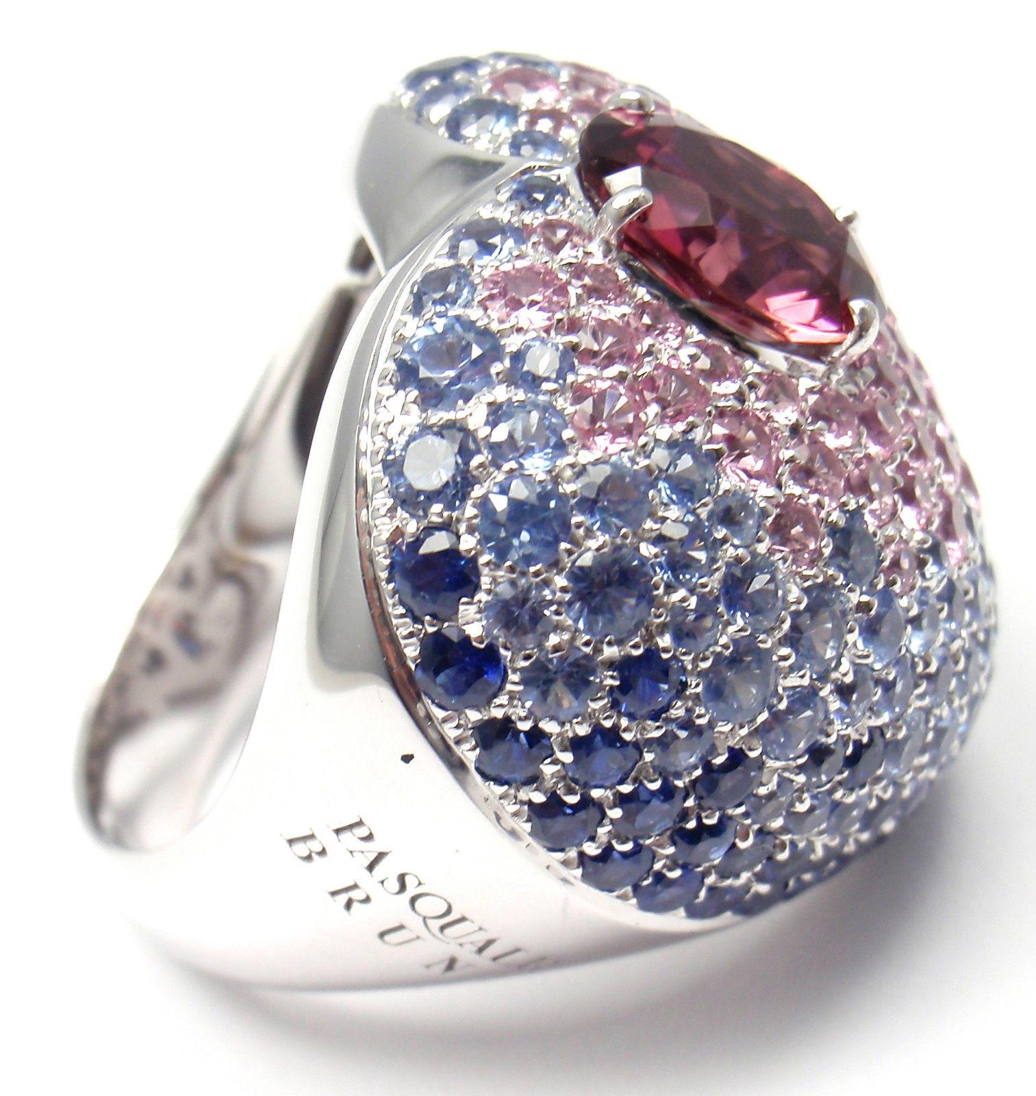 Pasquale Bruni Vanita Sapphire Pink Tourmaline White Gold Ring In New Condition In Holland, PA