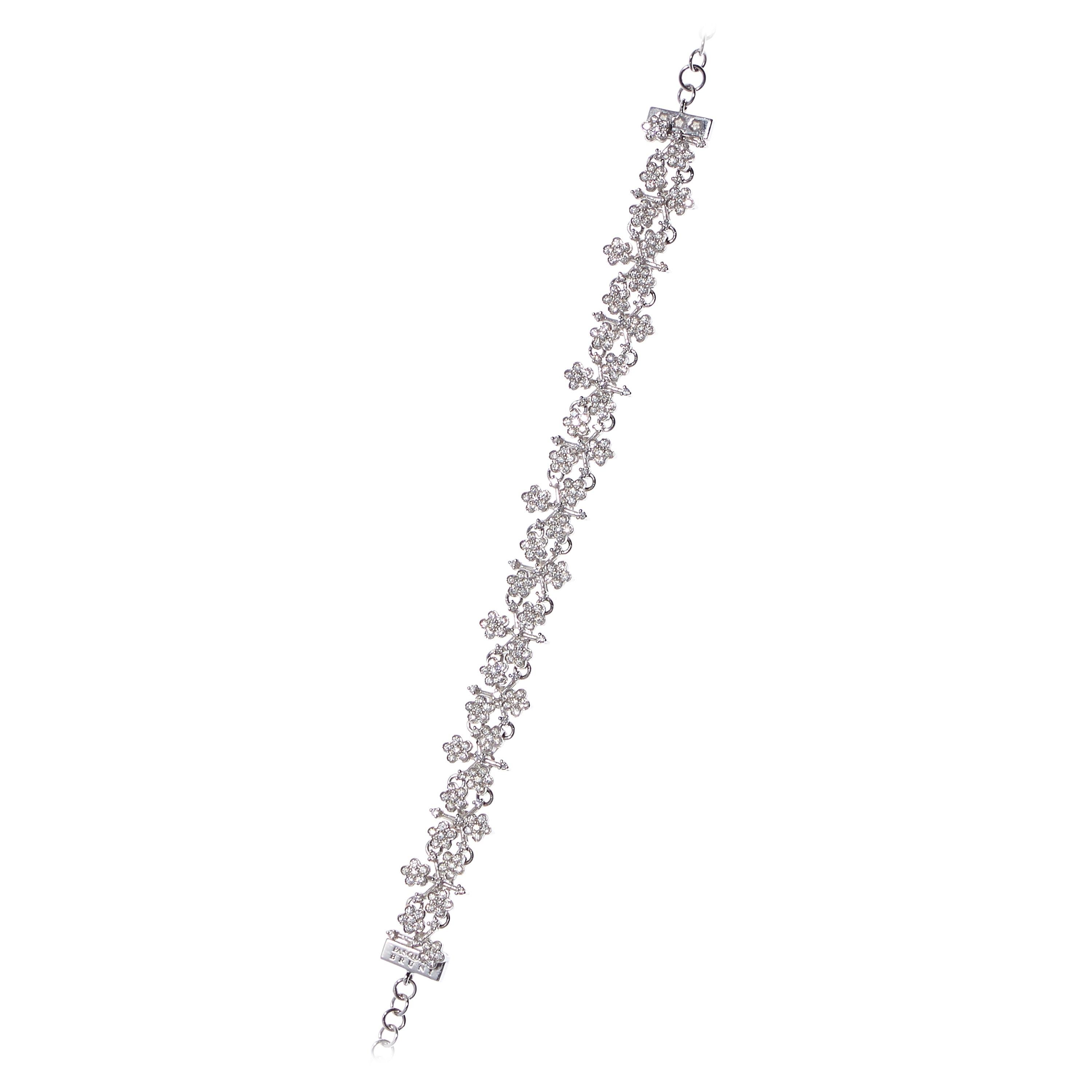 Pasquale Bruni White Gold Diamond Bracelet Tiny Little Flowers