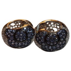 Pasquale Bruni White Gold Diamond Sapphire Stud Earrings