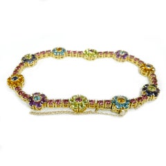 Pasquale Bruni Oro Amarillo Pulsera Floral Multi-Gema