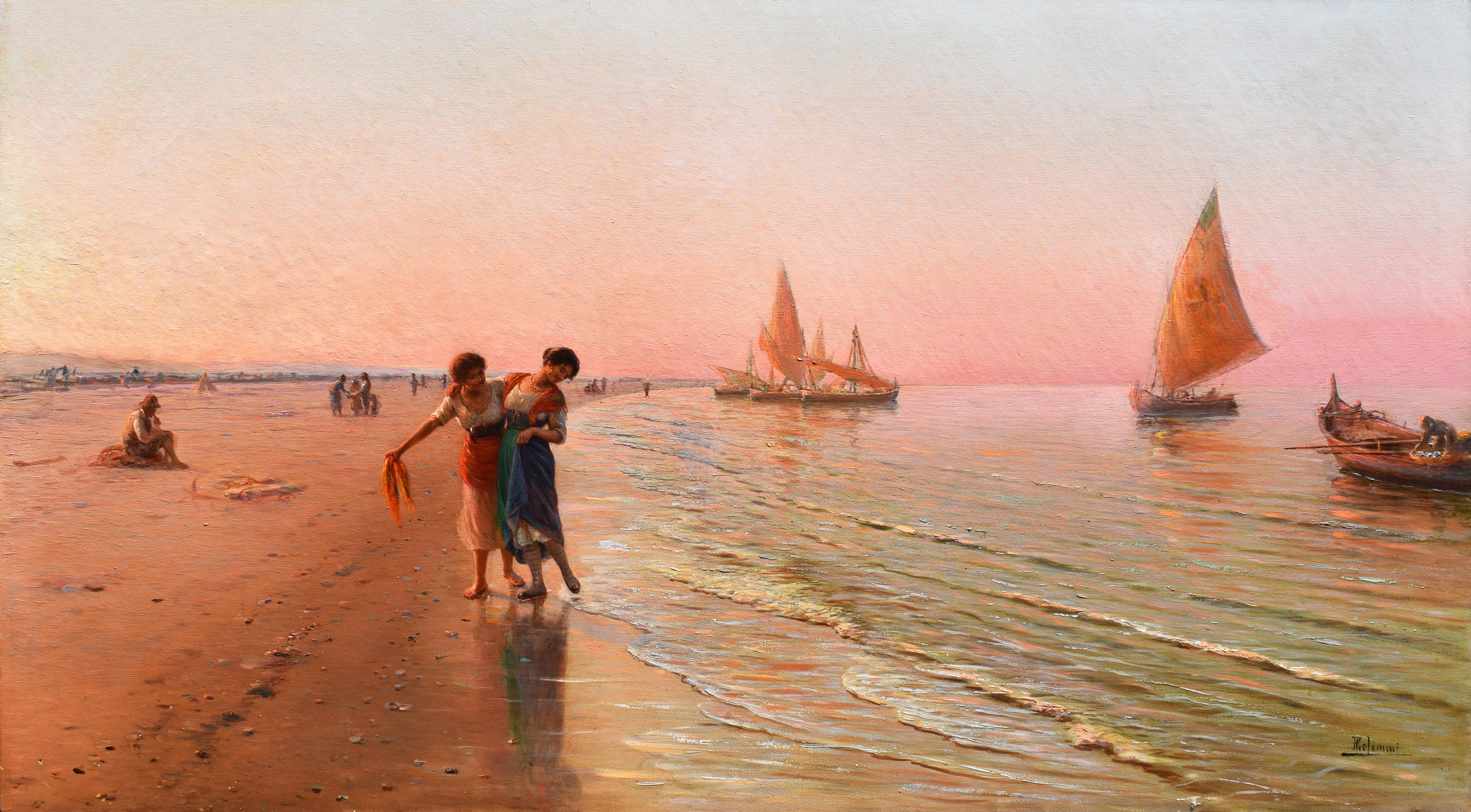 Pasquale Celommi Landscape Painting – La Spiaggia di Roseto