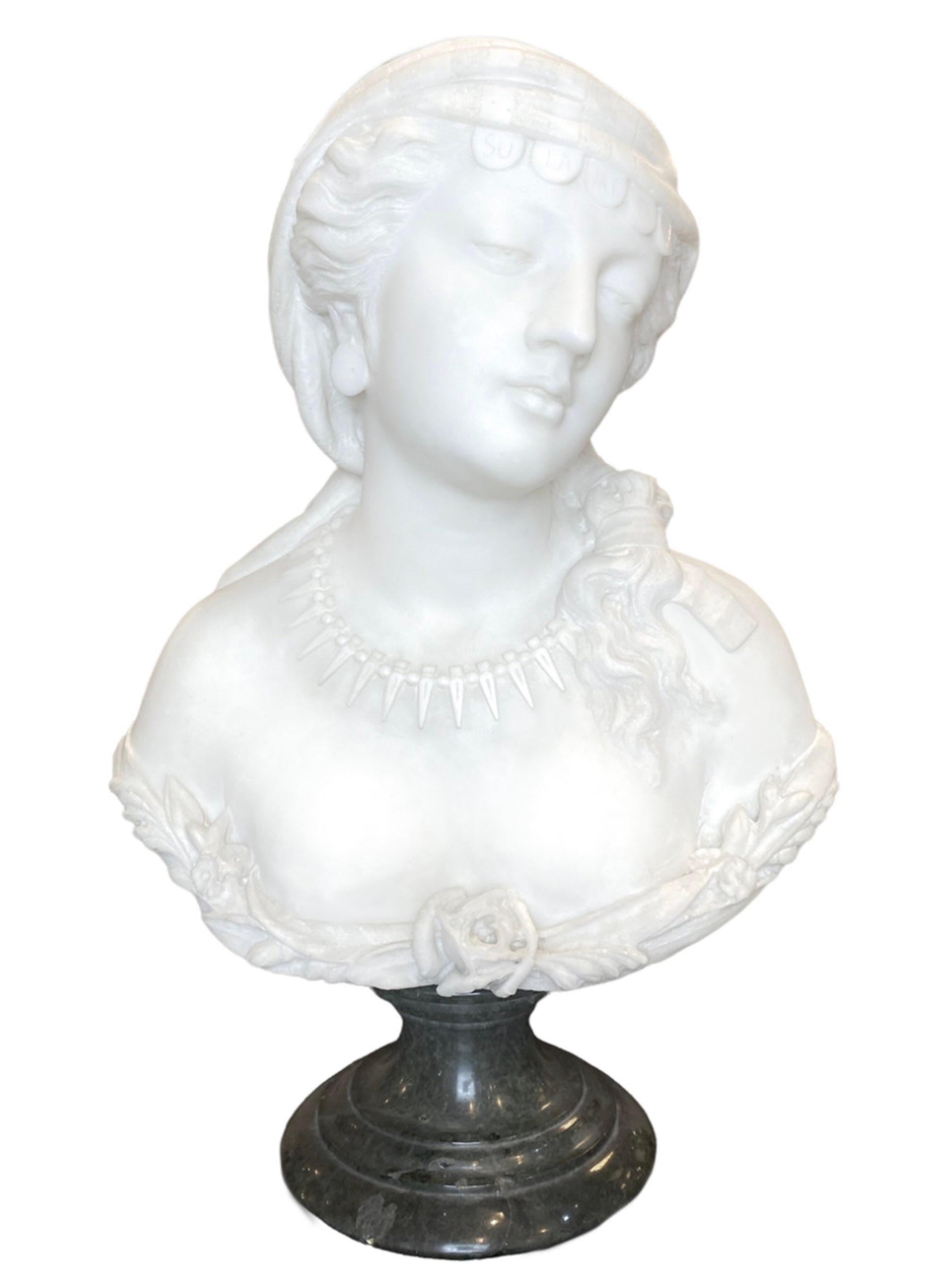 Pasquale Romanelli (Italian, 1812-1887) Figurative Sculpture - Sulamitide