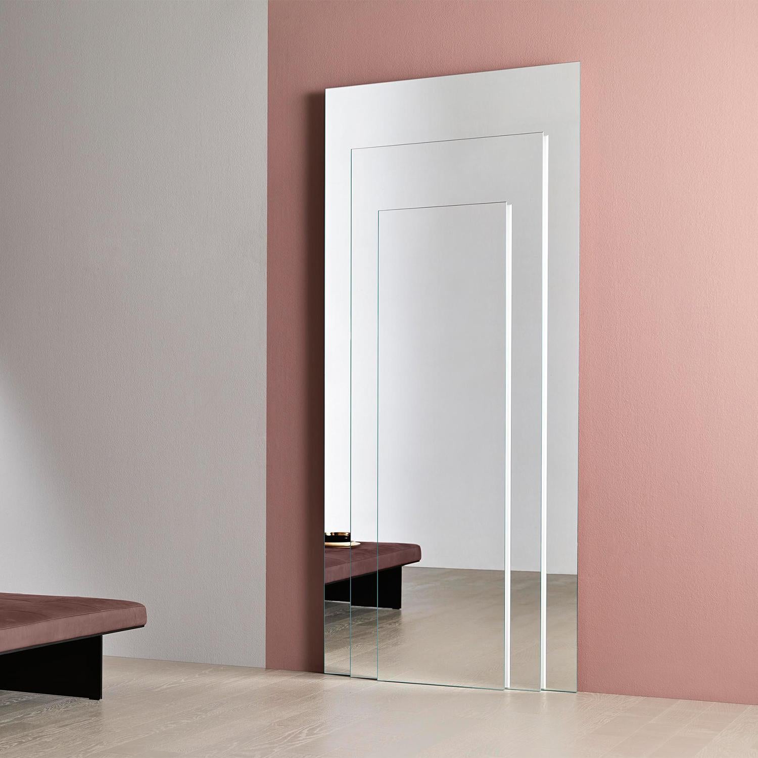 Contemporary Pass Big Glass Mirror For Sale