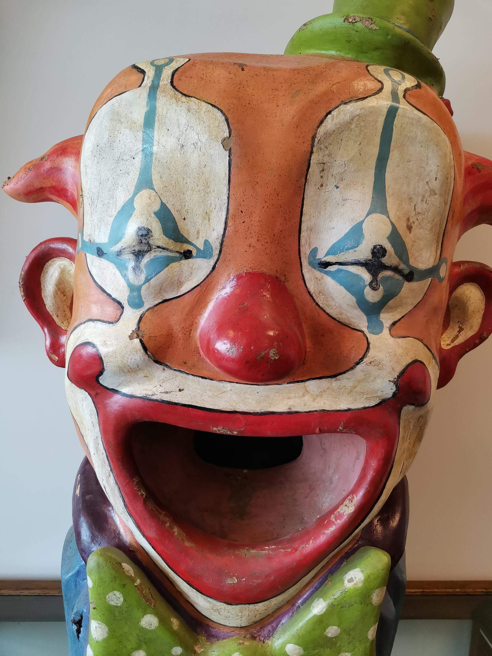 Wood Pass or Eat Ball Representing a Clown French Game For Sale
