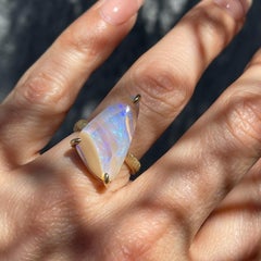 Passage of Time Australian Opal Ring in 14k Gold by NIXIN Jewelry