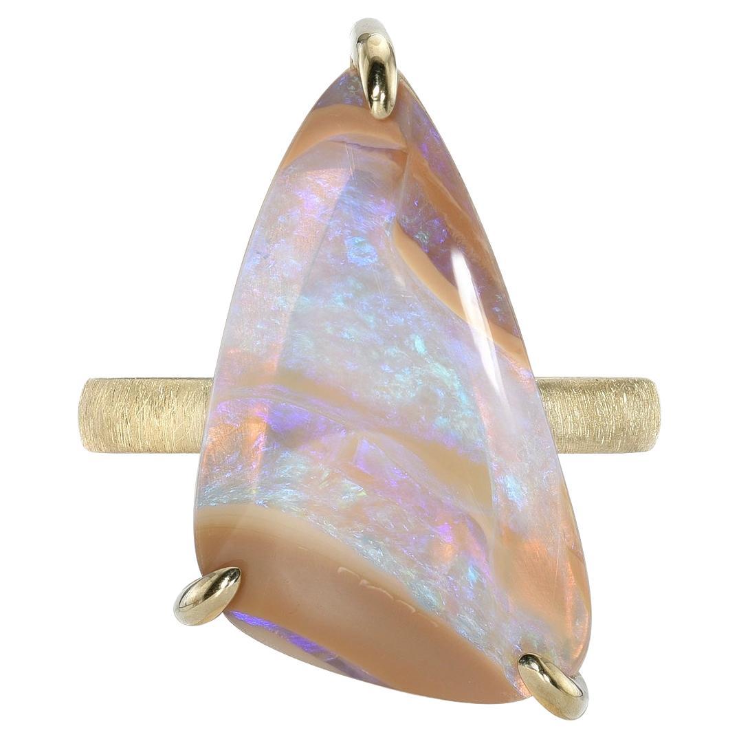 Passage of Time Australian Opal Ring in 14k Gold by NIXIN Jewelry For Sale