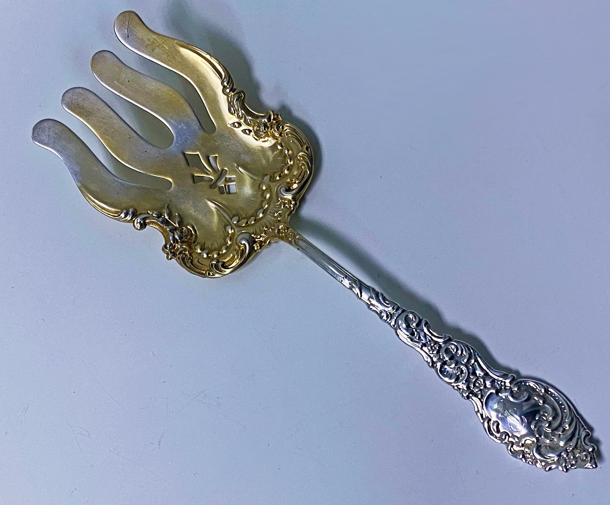 Passaic by Unger Sterling Silver Asparagus Fork, circa 1900 For Sale 1