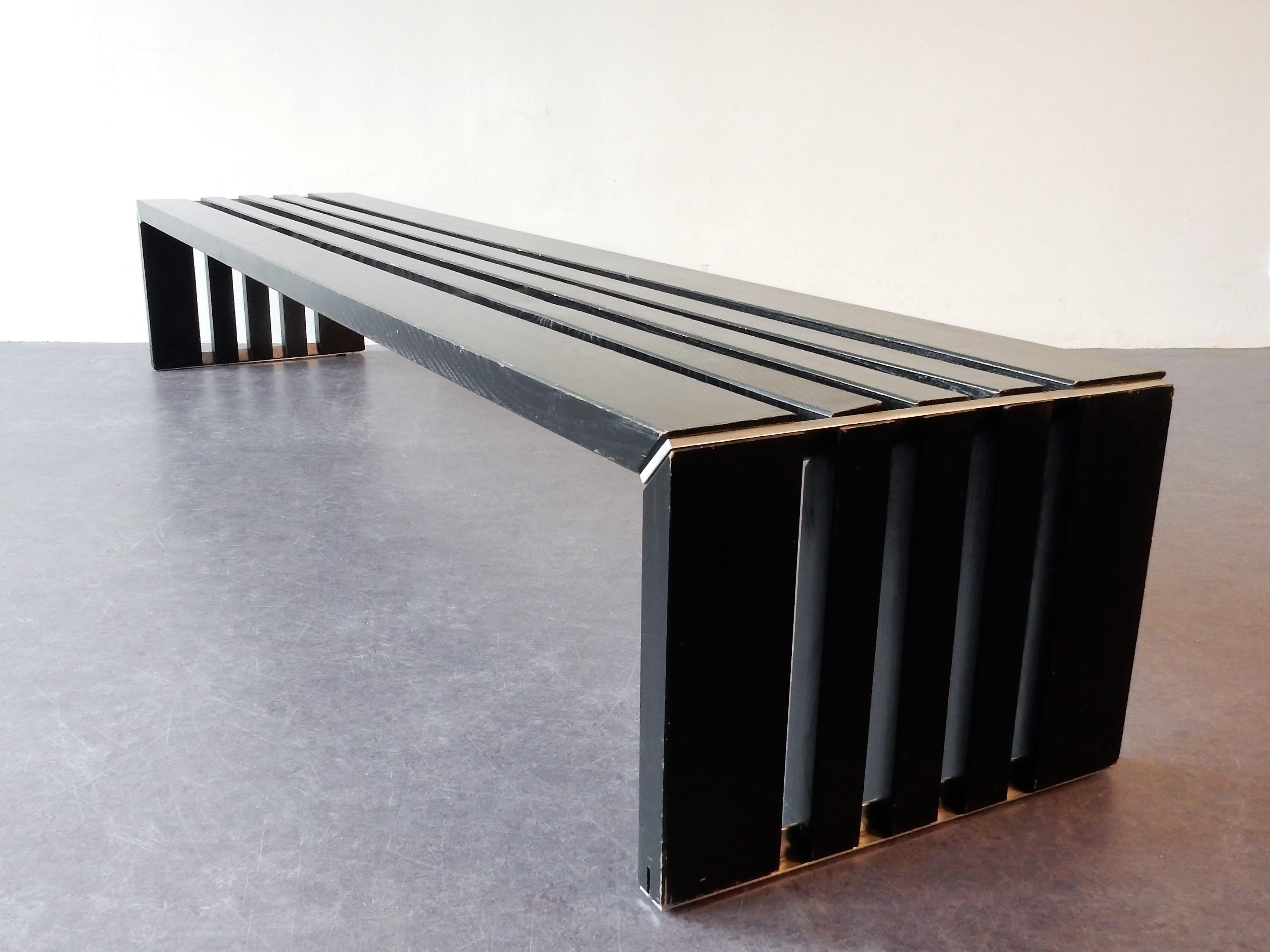 Late 20th Century 'Passe Par Tout' Slatted Bench by Walter Antonis for Arspect, The Netherlands