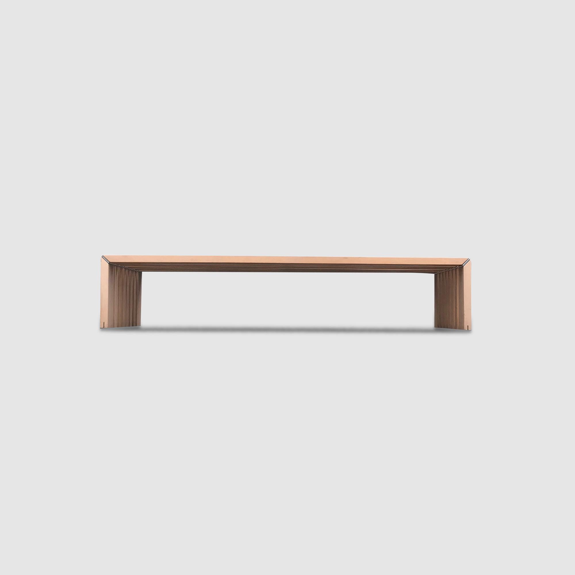 Minimalist Passe Partout slatted ash bench by Walter Antonis for Arspect 1970s For Sale