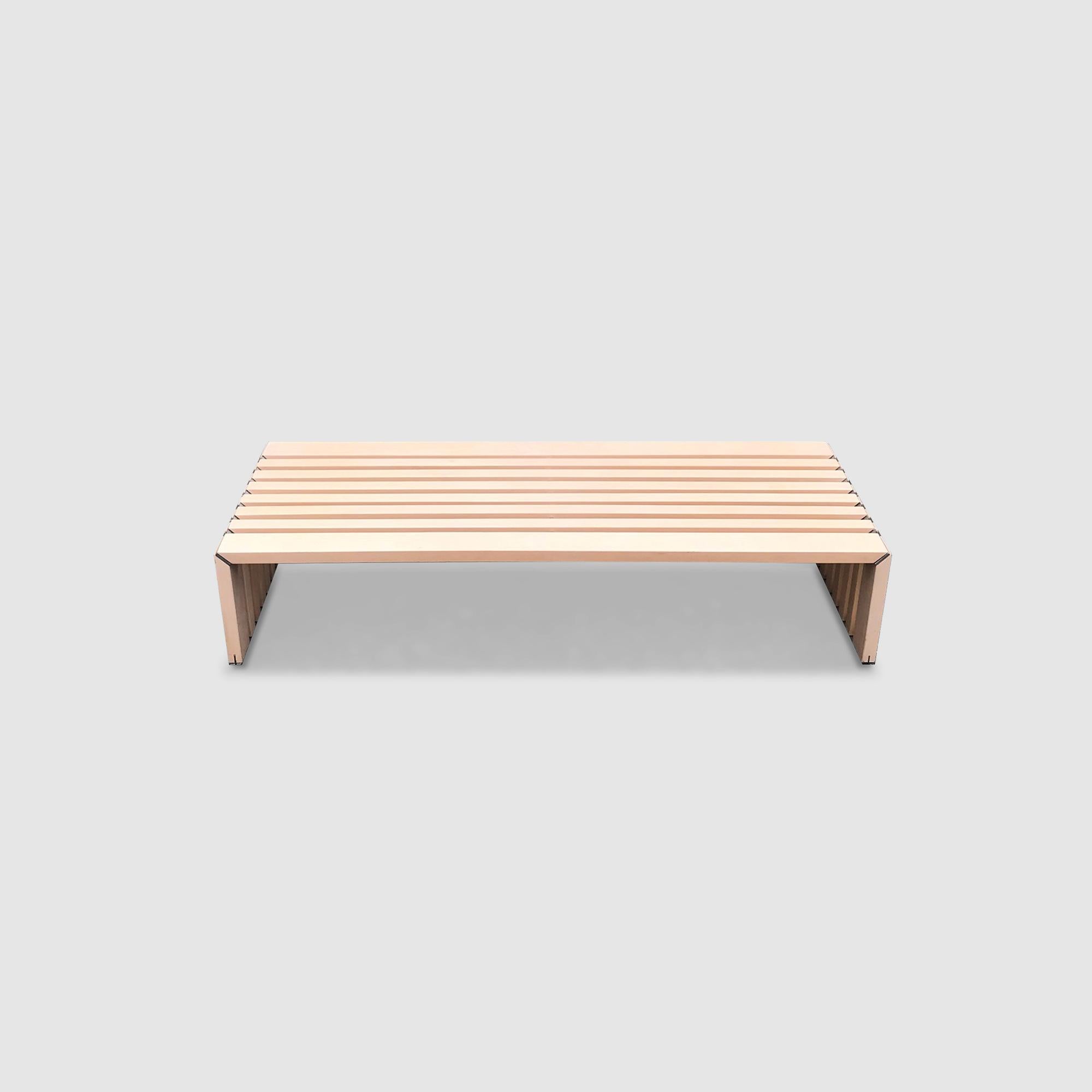Late 20th Century Passe Partout slatted ash bench by Walter Antonis for Arspect 1970s For Sale