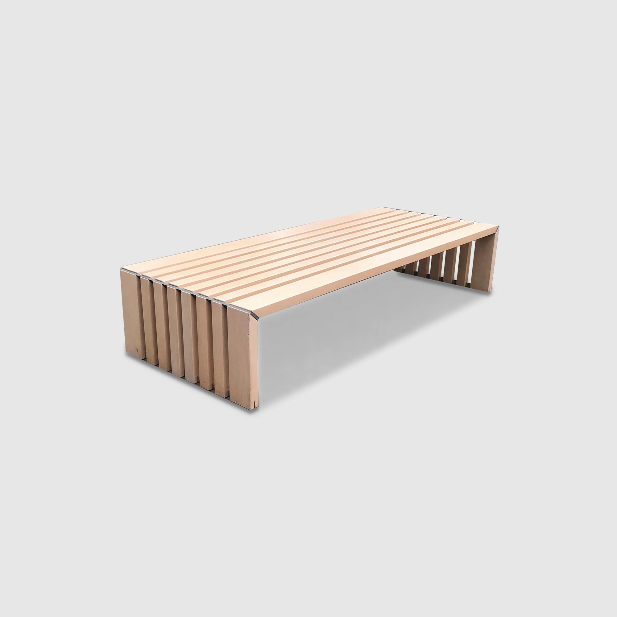Passe Partout slatted ash bench by Walter Antonis for Arspect 1970s For Sale 1