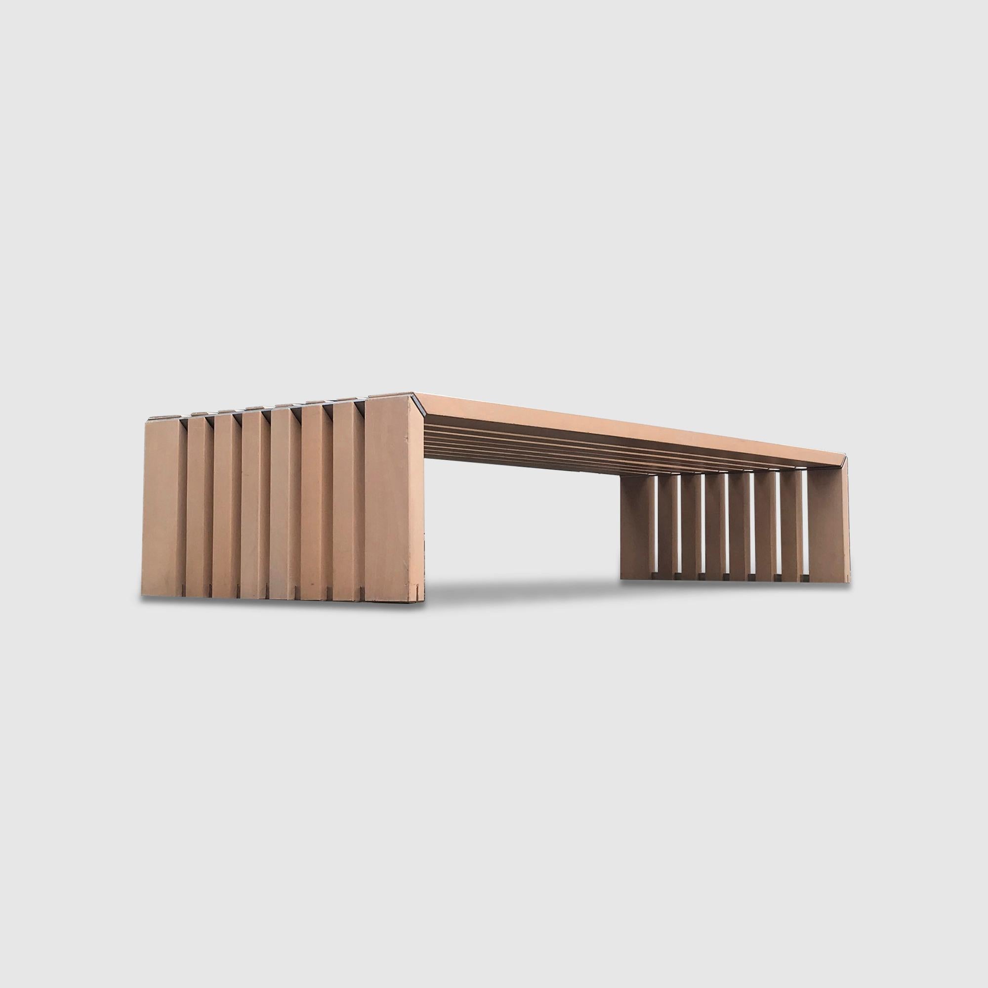 Passe Partout slatted ash bench by Walter Antonis for Arspect 1970s For Sale 2