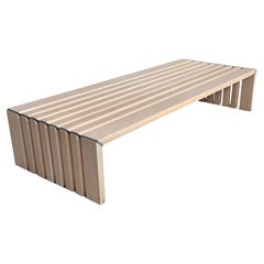 Banc en frêne à lattes Passe Partout de Walter Antonis pour Arspect, années 1970