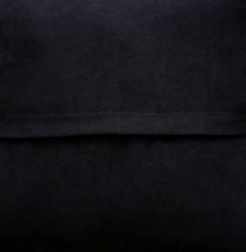 Passion Extra langes Lendenkissenbezug aus schwarzer Baumwolle 48