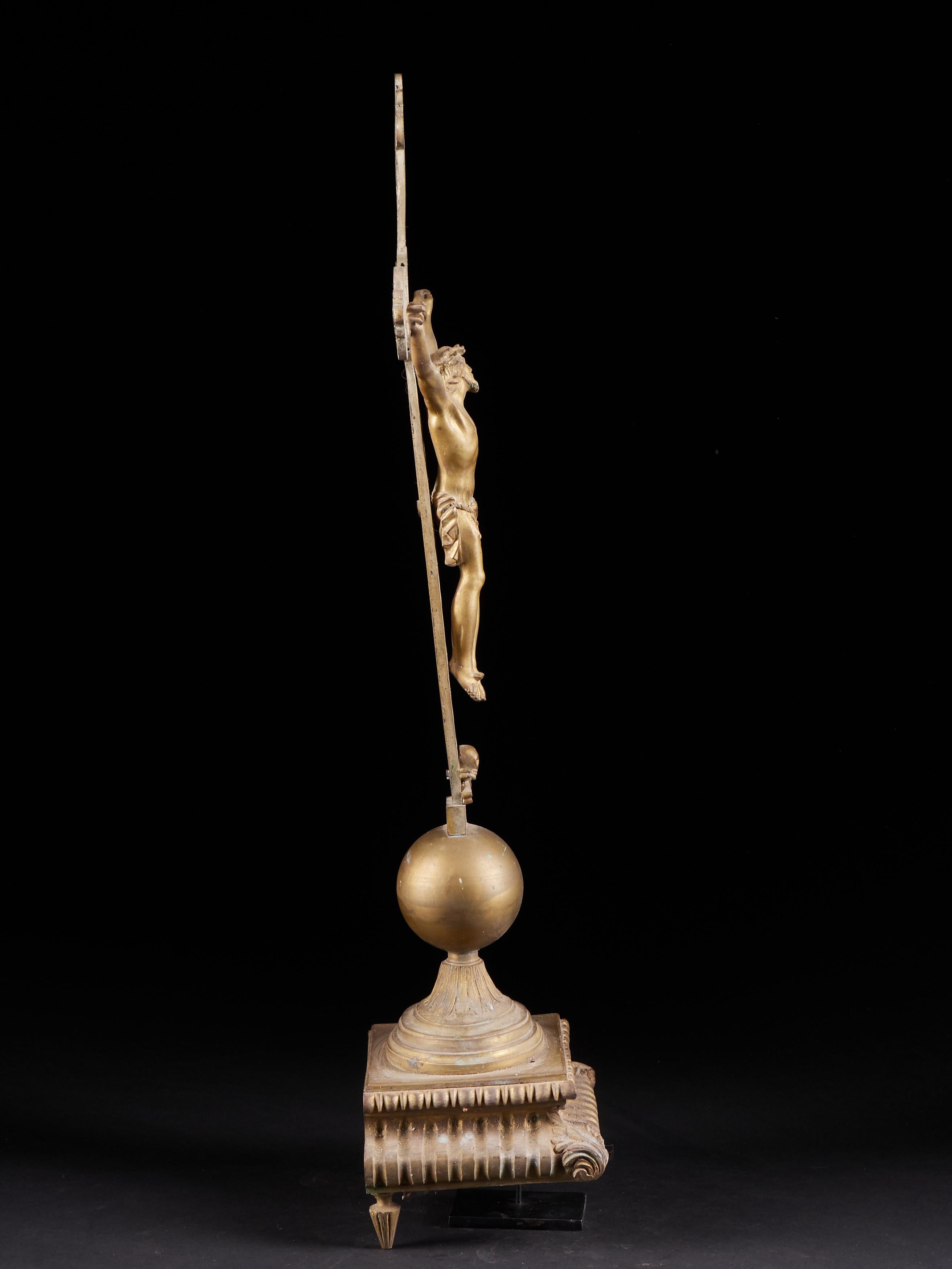 Passion of the Christ Statue with Skull Made of Copper Alloy 1