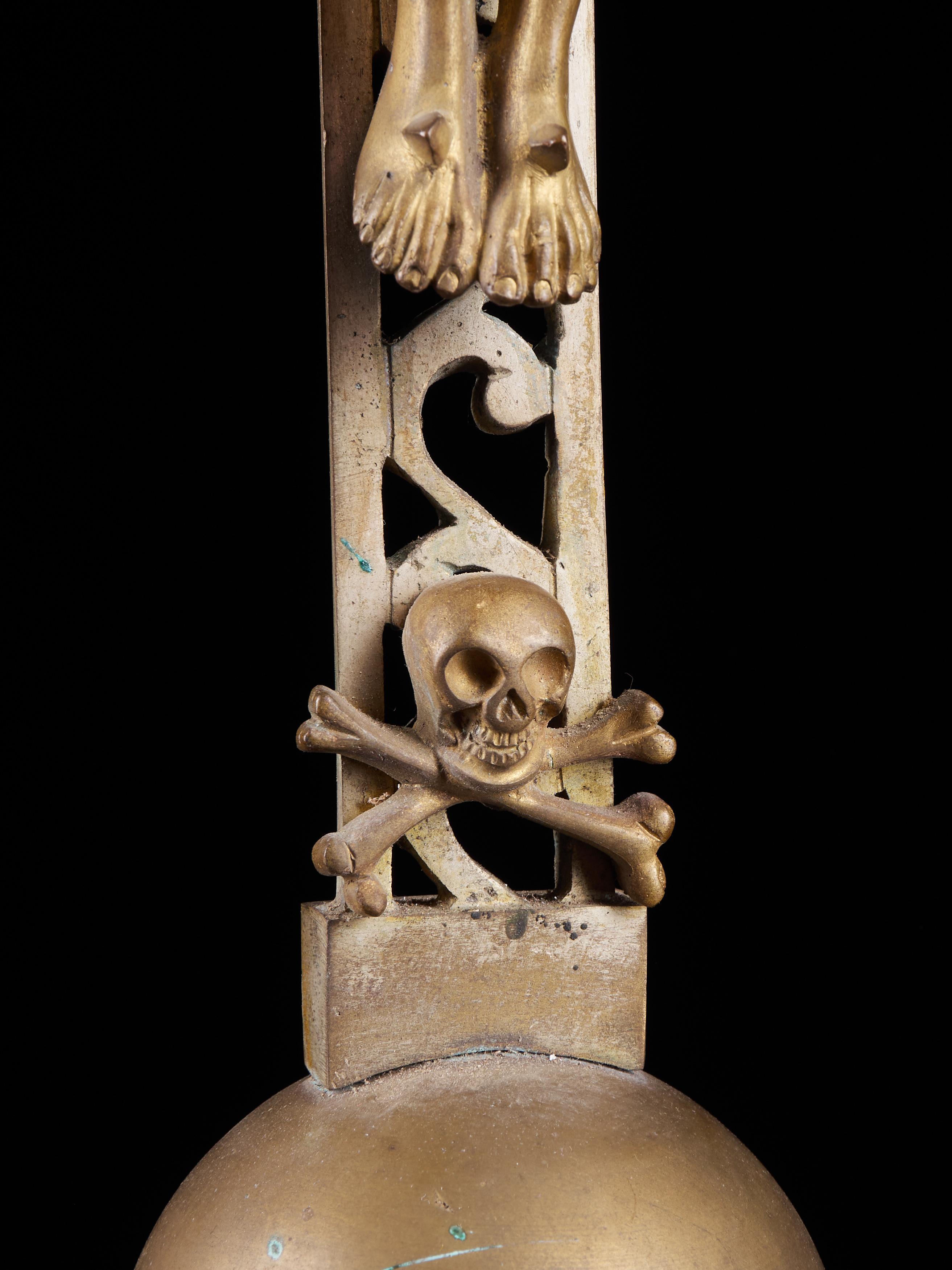 Passion of the Christ Statue with Skull Made of Copper Alloy 4