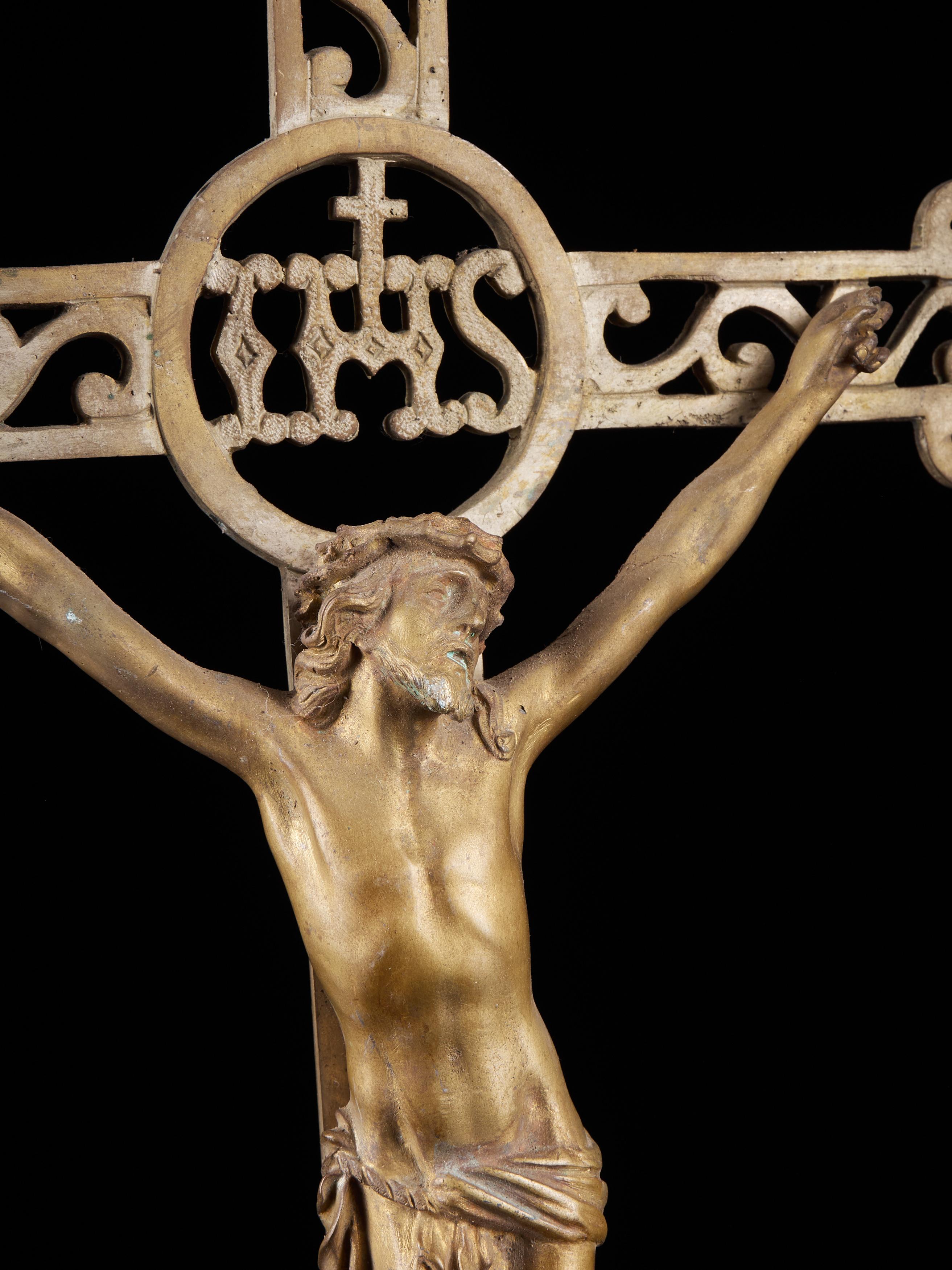 Passion of the Christ Statue with Skull Made of Copper Alloy 5