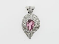 SigridB Pendant "Passion" 1.06ct. Brilliants 1.65ct. Pink Tourmaline 18kt White