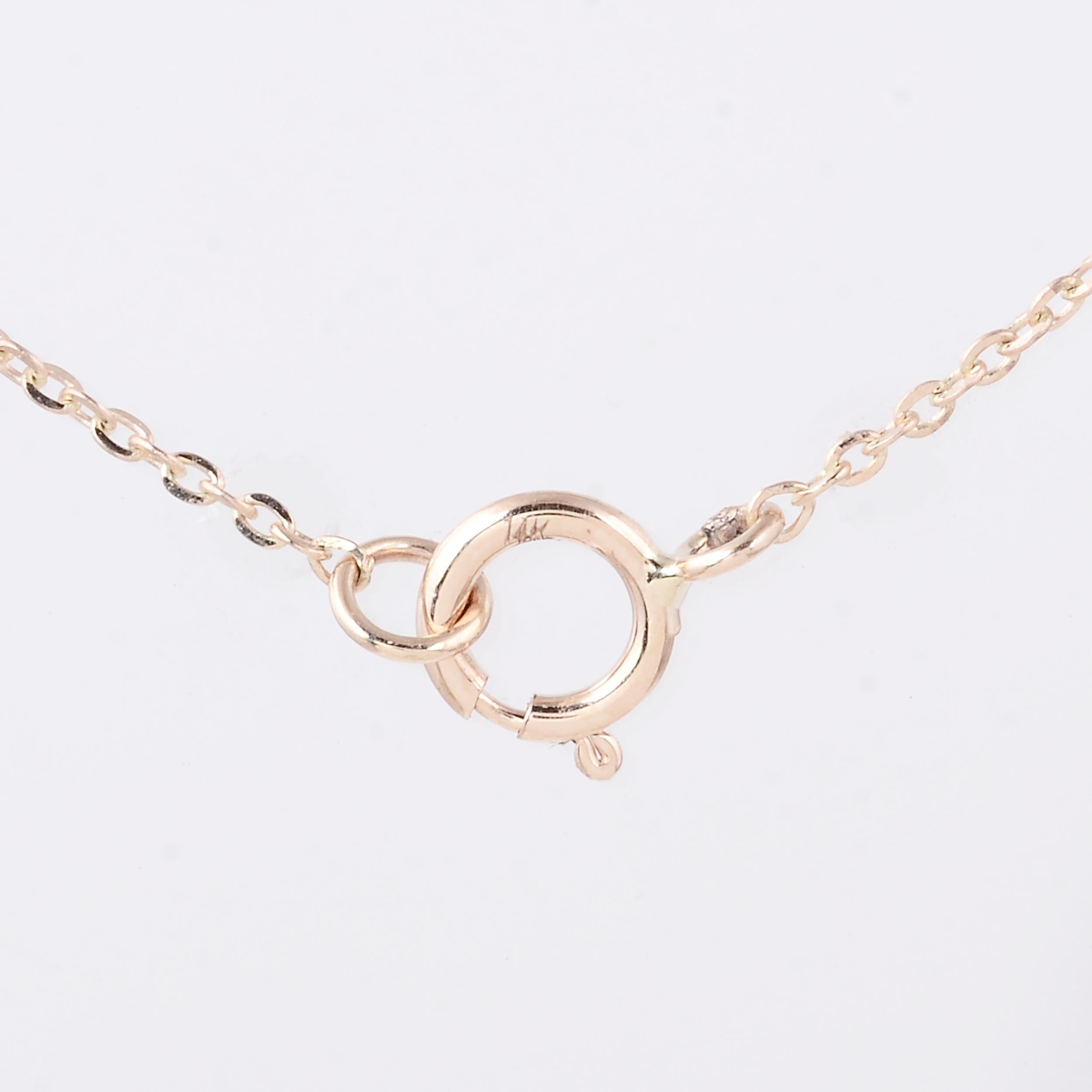 Women's 14K Tourmaline Pendant Necklace - Elegant Jewelry for Unique Style Statement For Sale