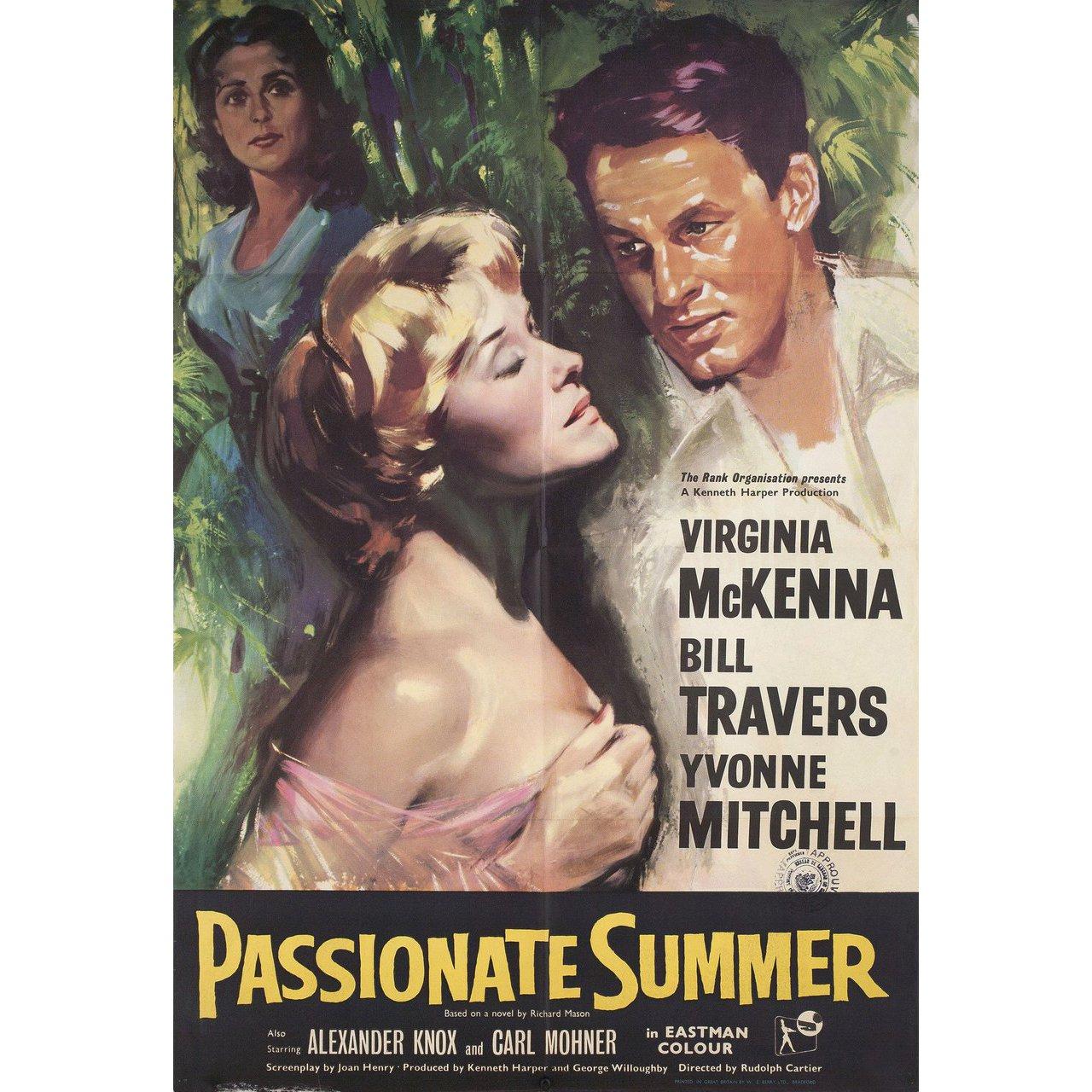 Original 1958 British one sheet poster for the film “Passionate Summer” (Storm over Jamaica) directed by Rudolph Cartier with Virginia McKenna / Bill Travers / Yvonne Mitchell / Alexander Knox. Very good condition, folded with censor stamp. Many