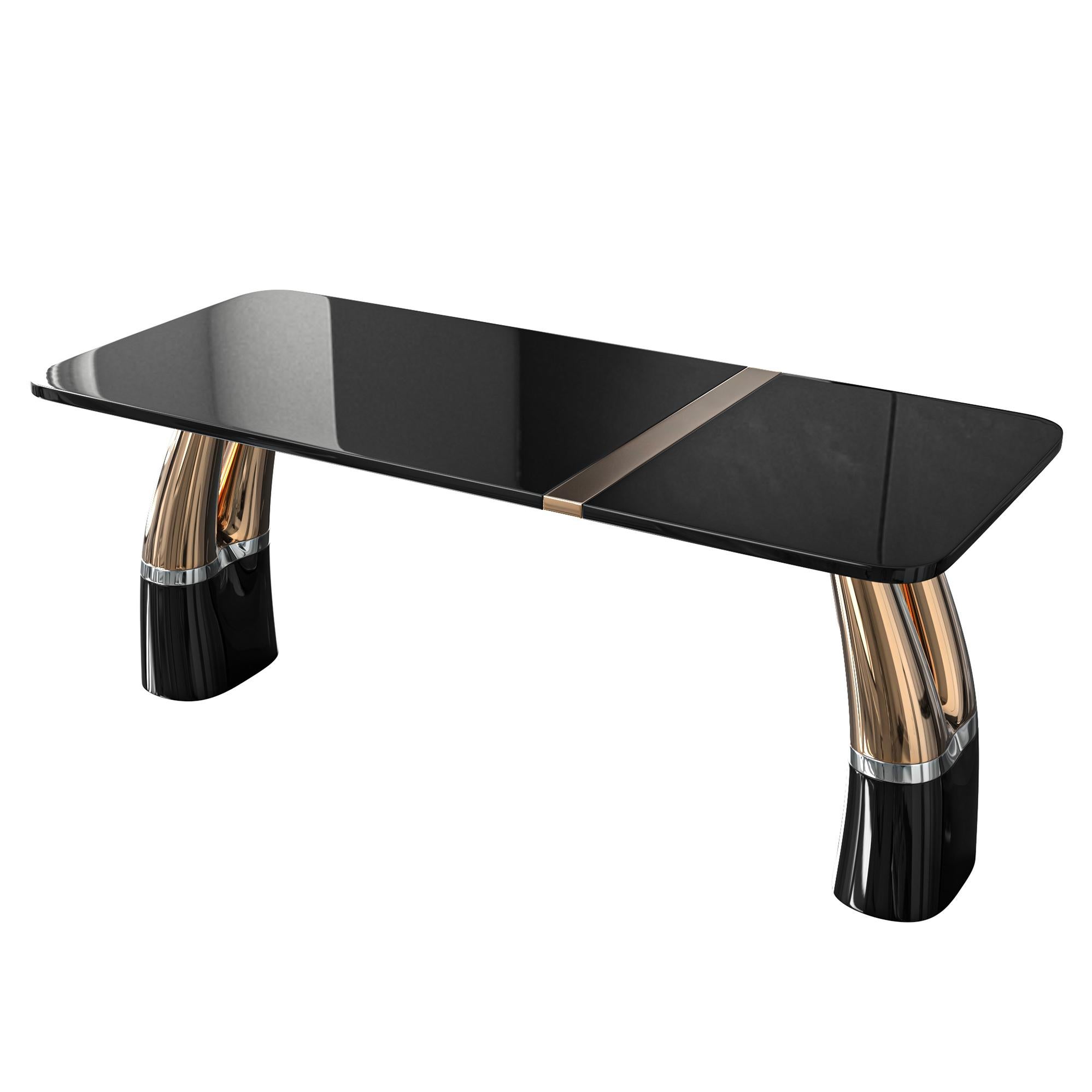 Table basse Passione en bronze, fabriquée à la main, Istanbul en vente 1