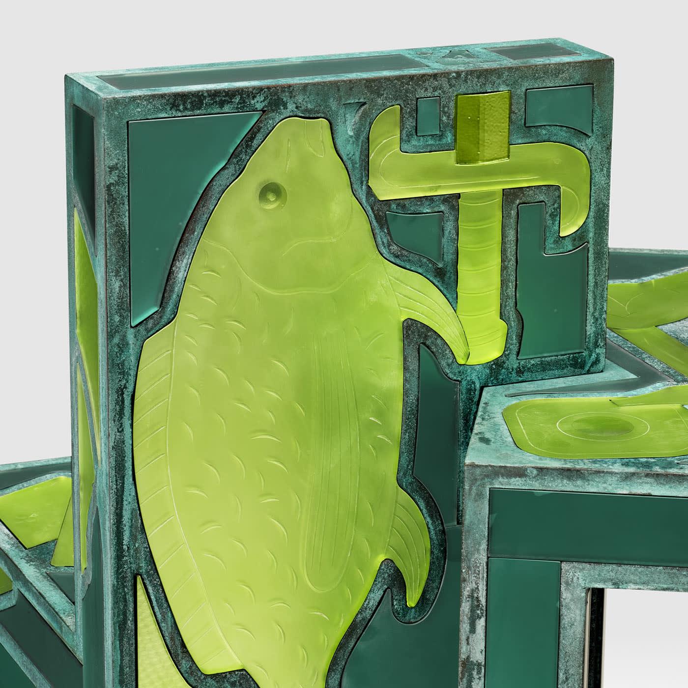 Italian Past Green Chair By Leo De Carlo For Sale